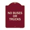 Signmission Driveway No Buses or Trucks Heavy-Gauge Aluminum Architectural Sign, 24" x 18", BU-1824-24128 A-DES-BU-1824-24128 - alternate 1